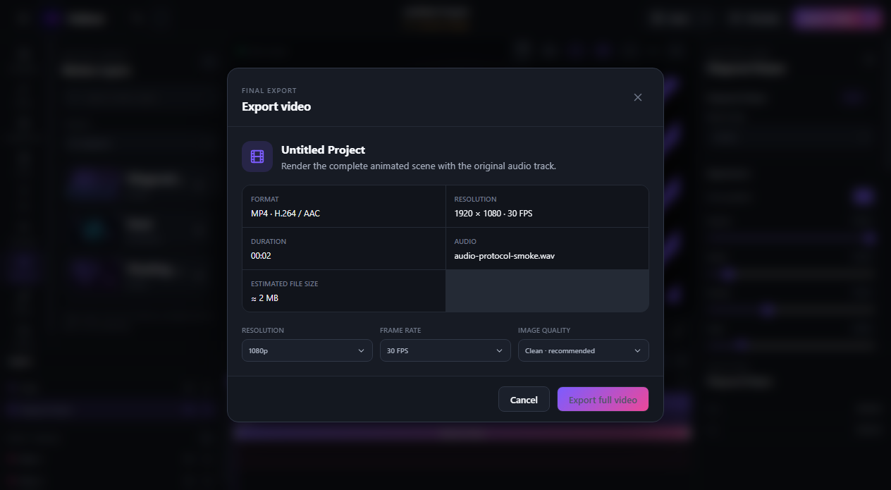 Preview and export — VizBeat